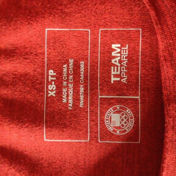 US Olympic Team Apparel Red USA Olympic Muscle Shirt Size XS - Picture 4 of 6